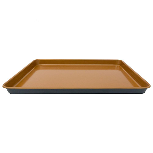 Gotham Steel Bakeware Nonstick Cookie Sheet XL Baking Tray Even Heat &  Non-Warp Technology Ultra Nonstick Ceramic & Dishwasher Safe, Pro  Heavy-Duty Chef's Bakeware 17.7” x 12.7”, Copper 
