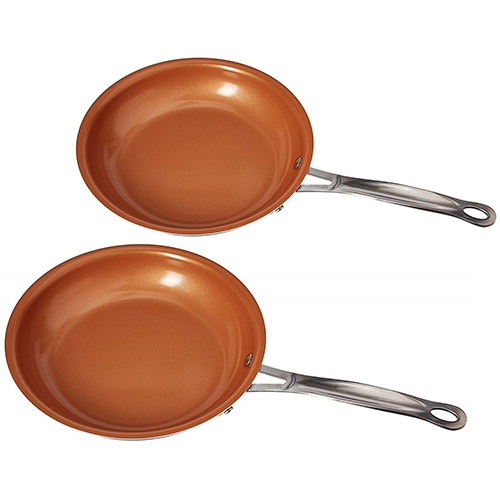 Gotham Steel Premium 8.5 Non-Stick Copper Fry Pan, Tri-Ply Stainless Steel  
